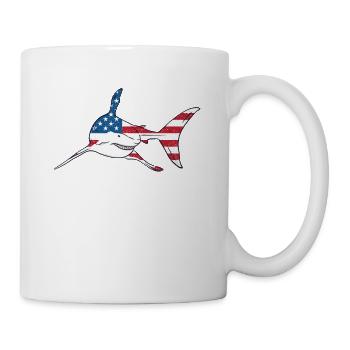 Hai 4. Juli Amerikanische Flagge Patriotisch US - Tasse - Weiß - Rechts
