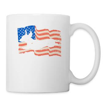 Teckel 4 juillet American Flag Dog Lovers - Mug blanc - blanc - Droite