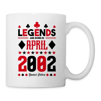 cadeau d'anniversaire avril 2002. jeux de carte. - Mug blanc - blanc - Droite