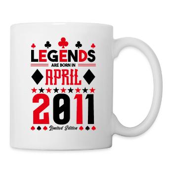 cadeau d'anniversaire avril 2011. jeux de carte. - Mug blanc - blanc - Droite