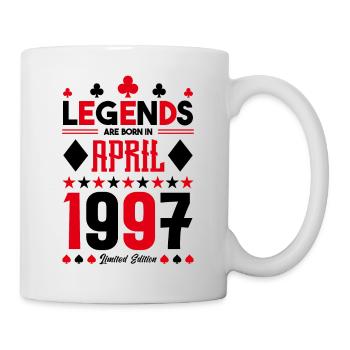 cadeau d'anniversaire avril 1997. jeux de carte. - Mug blanc - blanc - Droite