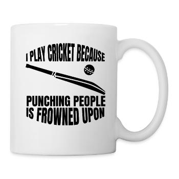 Kricketteam Kricketmannschaft Cricket Kricket - Tasse - Weiß - Rechts
