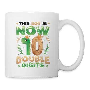 This boy is now 10, double digits - Mug - white - Right