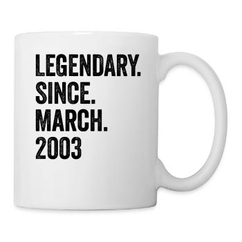 20 ans légendaires depuis mars 2003 20e anniversaire - Mug blanc - blanc - Droite