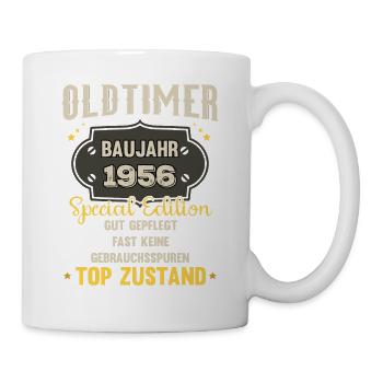 Oldtimer Baujahr 1956 - 67. Geburtstag - Tasse - Weiß - Rechts