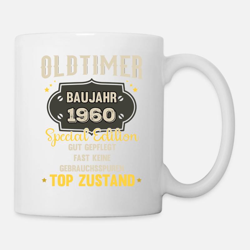 Oldtimer Baujahr 1960 - 63. Geburtstag - Tasse - Weiß