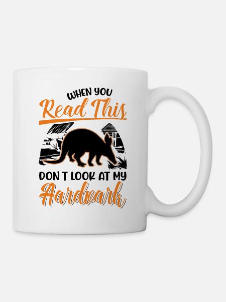 Erdferkel Geschenk Aardvark - Tasse - Weiß