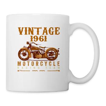 Les légendes sont nées en 1961 et conduisent des motos - Mug blanc - blanc - Droite