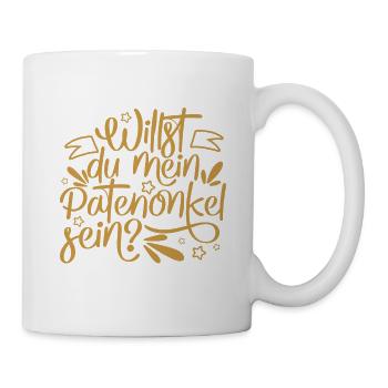 Willst du meine Patentante sein? Paten fragen - Tasse - Weiß - Rechts