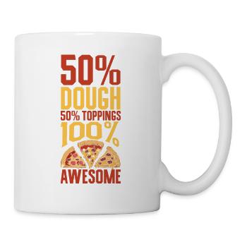 100% délicieux - amateurs de pizza - Mug blanc - blanc - Droite