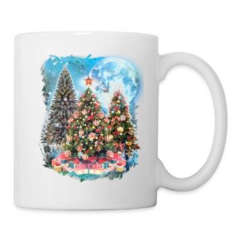 3 Moon Christmas Tree Cool Winter Season Snowman - Mug - white - Right