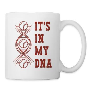 Baseball Spieler - It's in my DNA - Tasse - Weiß - Rechts