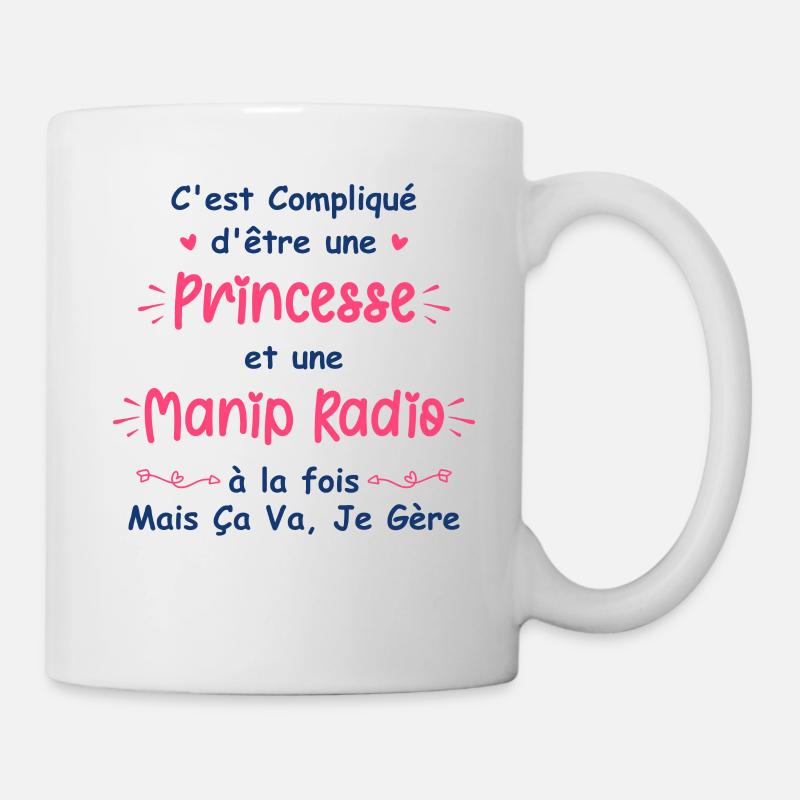 manip radio - Mug blanc - blanc