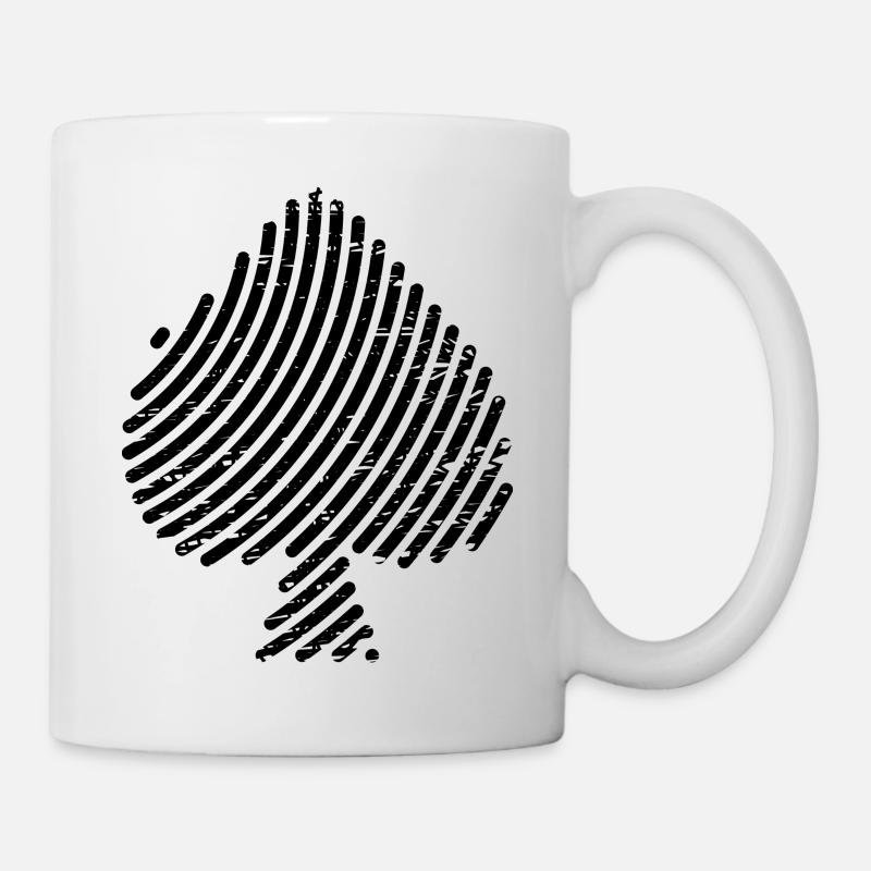 Empreinte digitale du symbole de pique - Mug blanc - blanc