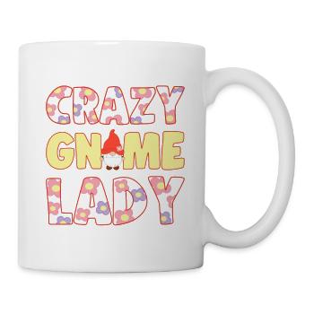 Crazy Gnome Lady Loverleaf Elf Garden Miniature - Mug blanc - blanc - Droite