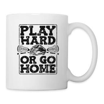 Jouez dur ou rentrez chez vous Joueur laxiste Polocrosse - Mug blanc - blanc - Droite