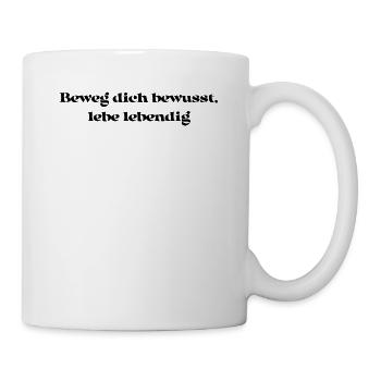 Pilates - Beweg dich bewusst, lebe lebendig - Tasse - Weiß - Rechts