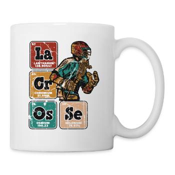 Tableau périodique des éléments de crosse Joueurs laxistes - Mug blanc - blanc - Droite