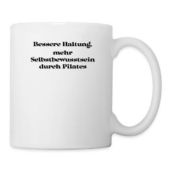 Pilates - Bessere Haltung, mehr Selbstbewusstsein - Tasse - Weiß - Rechts