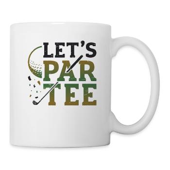 Lets Par, Tee Golfer, Funny Golf Club - Mug - white - Right