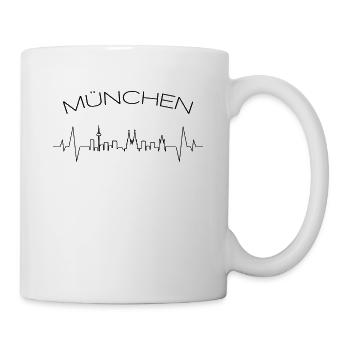 München Stadt Herzschlag - Tasse - Weiß - Rechts