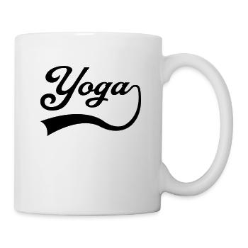 Lettrage yoga - Mug blanc - blanc - Droite