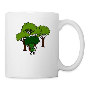 Wandernder Brokkoli Wanderung im Wald - Tasse - Weiß - Rechts