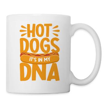 Hot dogs are in my DNA hot dog gift - Mug - white - Right