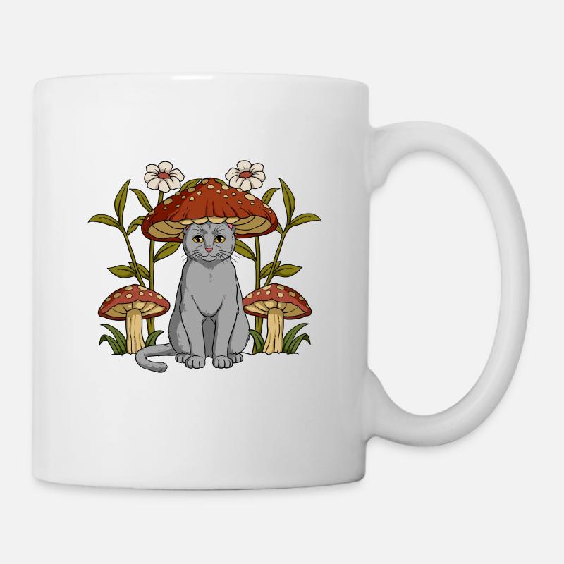 Chat Cottagecore - Mug blanc - blanc
