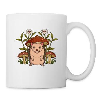 Cottagecore Igel - Tasse - Weiß - Rechts