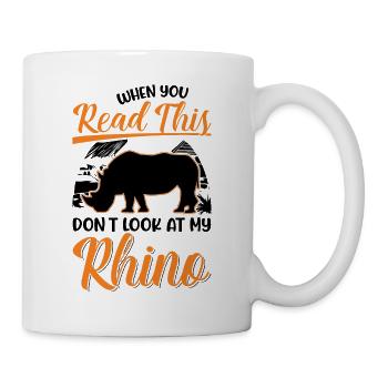 Rhinocéros Cadeau Rhino Rhinocéros - Mug blanc - blanc - Droite