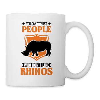Rhinocéros Cadeau Rhino Rhinocéros - Mug blanc - blanc - Droite