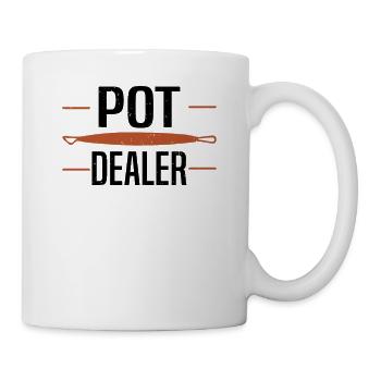 Poterie Argile Cours de poterie Poterie Getöpfert - Mug blanc - blanc - Droite