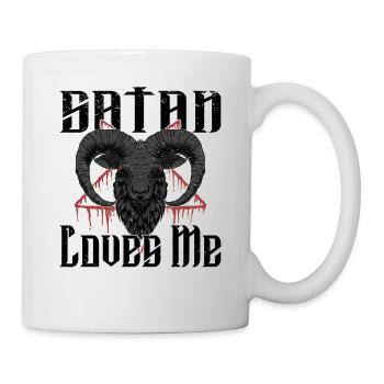 Satan Belzébuth Diable Gothique Pentagramme Mystique - Mug blanc - blanc - Droite