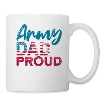 Père de l’armée et fier drapeau américain - Mug blanc - blanc - Droite