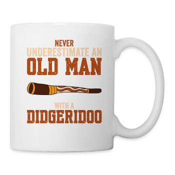 Never Underestimate An Old Man With A Didgeridoo - Mug - white - Right
