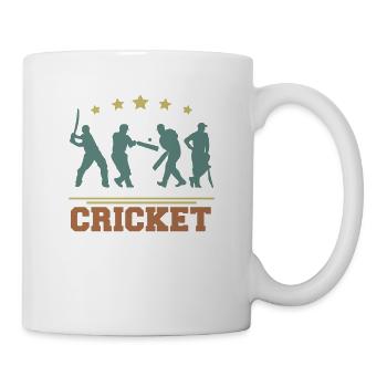 Cricket Spieler Sport - Tasse - Weiß - Rechts