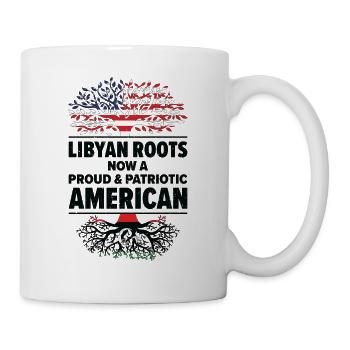 Geboren in Libyen Libyen Amerikaner USA - Tasse - Weiß - Rechts