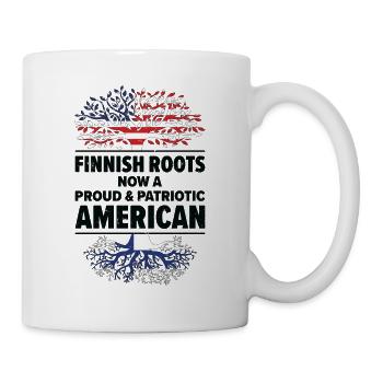 Geboren Finnisch Finnland Amerikanisch USA - Tasse - Weiß - Rechts