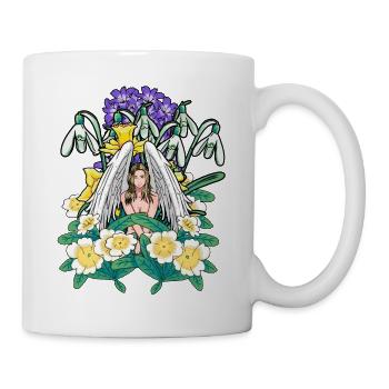 Fleurs printanières Ange Flore céleste Jardin - Mug blanc - blanc - Droite