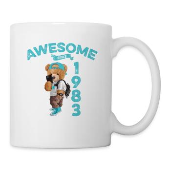1983 Birthday Teddy Bear Awesome since - Mug - white - Right