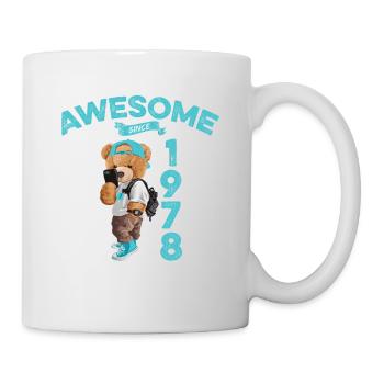 1978 Birthday Teddy Bear Awesome since - Mug - white - Right