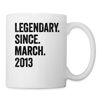 10 ans légendaires depuis mars 2013 10e anniversaire - Mug blanc - blanc - Droite