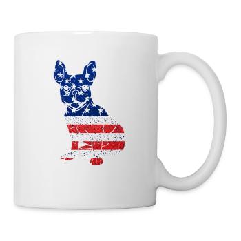 Bouledogue français 4 juillet Dog Lovers - Mug blanc - blanc - Droite