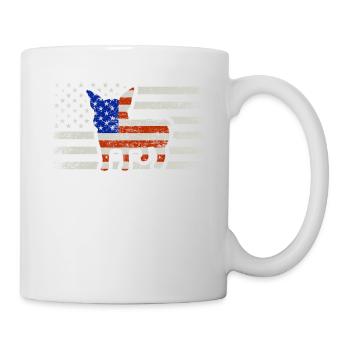 Boston Terrier 4 juillet Patriotic American - Mug blanc - blanc - Droite