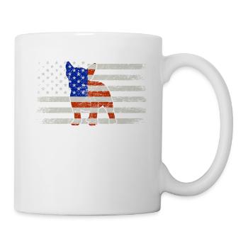 Bouledogue français 4 juillet Dog Lovers - Mug blanc - blanc - Droite