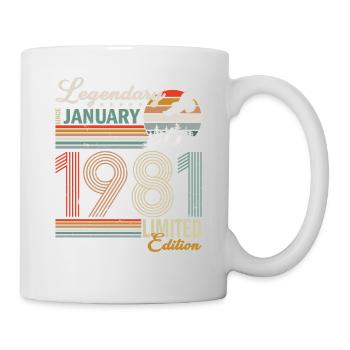 Génial depuis janvier 1981 - Mug blanc - blanc - Droite