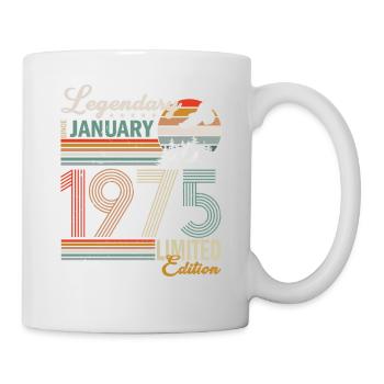Statut de légende depuis janvier Né en 1975 - Mug blanc - blanc - Droite