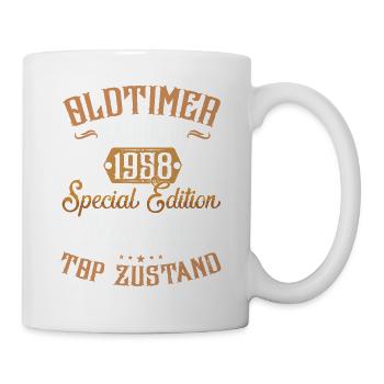 Geburtstag - Oldtimer 1958 - Tasse - Weiß - Rechts