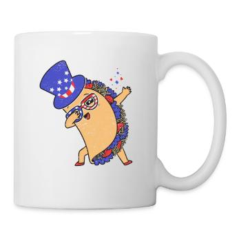Dab Taco July 4 American Flag USA - Mug - white - Right